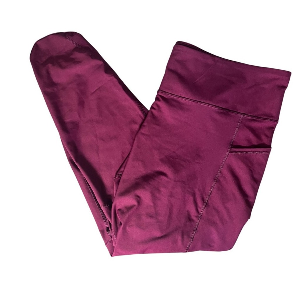 Old Navy NWT Women's Active Powersoft High Rise Leggings Workout 3X Burgundy